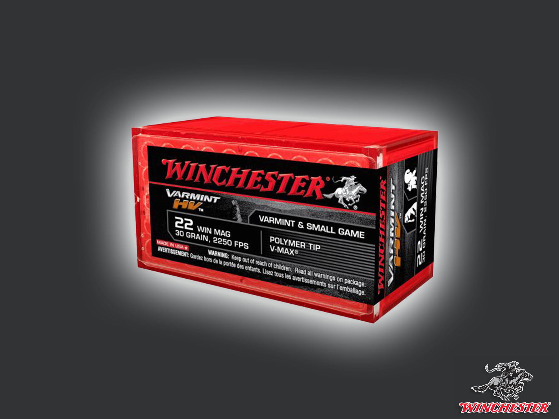 Winchester Ammunition Varmint HV 30gr JHP 22WMR (50)